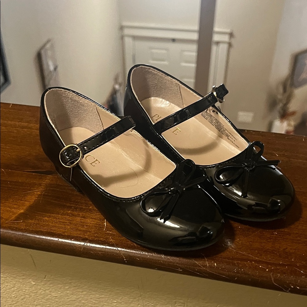 The Children's Place Shiny Black Dress Shoes